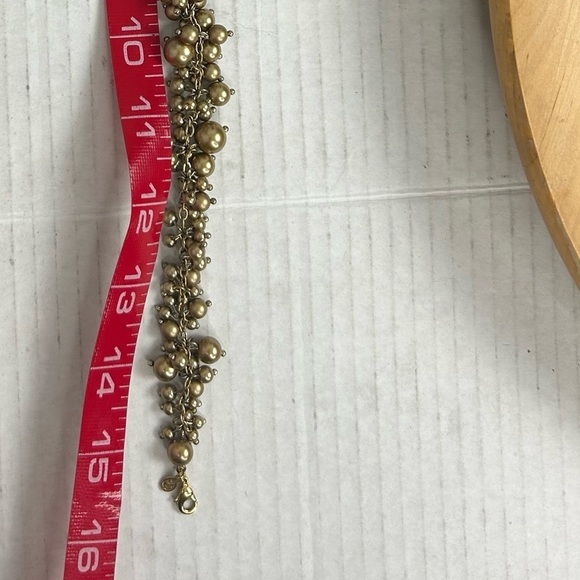 Premier Designs Beaded Necklace Bracelet Earrings Gold Tone Cluster Demi-Parue - Picture 8 of 12